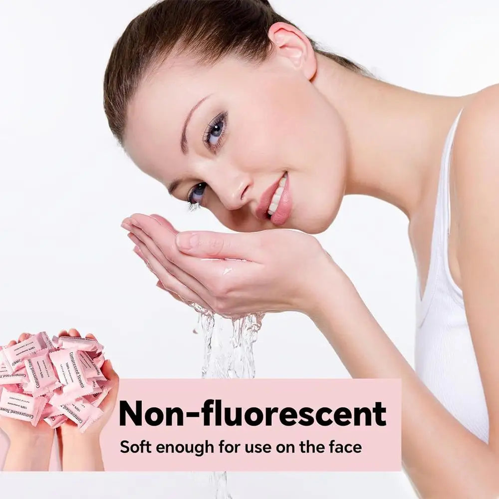 Compressed Towel Sheets Disposable Face Towels for Travel, Camping, and Hiking 1 Pack of 30 Count Size 9.4" x 11.8"