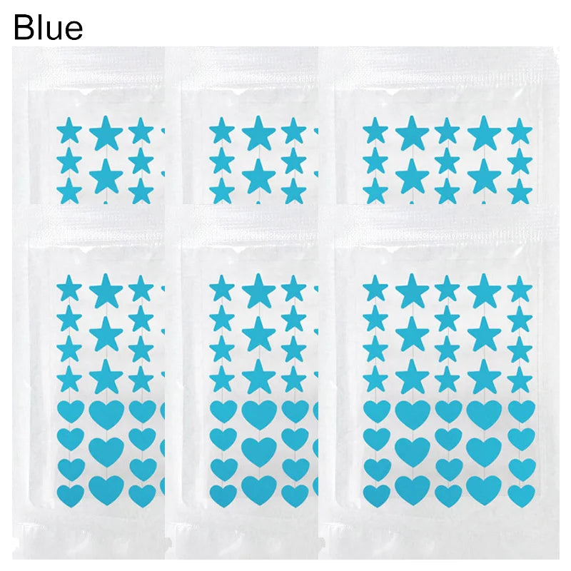 240pcs Colorful Star Love Acne Patch Breathable Waterproof Acne Removal Stickers Invisible Pimple Patch Beauty Skin Care Tool