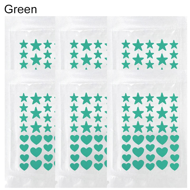 240pcs Colorful Star Love Acne Patch Breathable Waterproof Acne Removal Stickers Invisible Pimple Patch Beauty Skin Care Tool