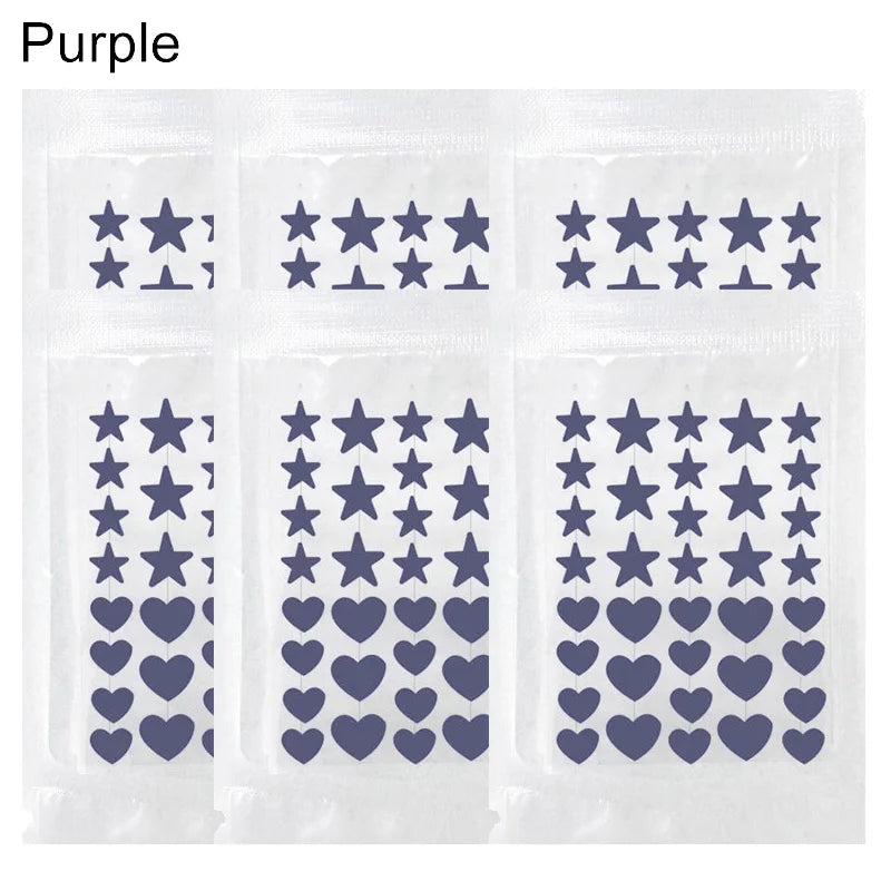 240pcs Colorful Star Love Acne Patch Breathable Waterproof Acne Removal Stickers Invisible Pimple Patch Beauty Skin Care Tool