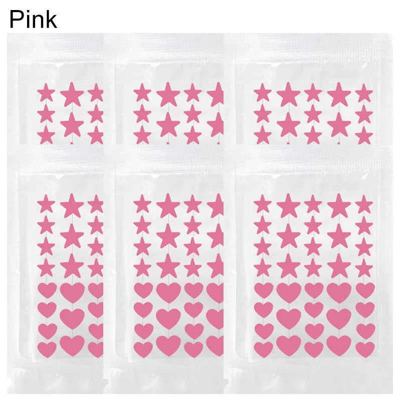 240pcs Colorful Star Love Acne Patch Breathable Waterproof Acne Removal Stickers Invisible Pimple Patch Beauty Skin Care Tool
